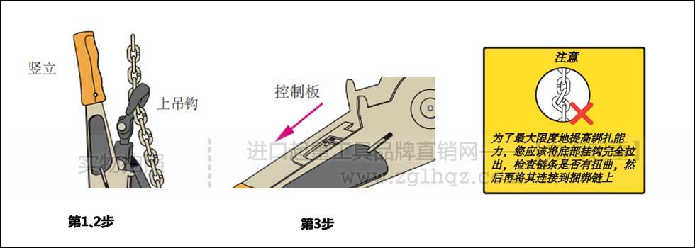 鏈條捆綁拉緊器如何拉緊？